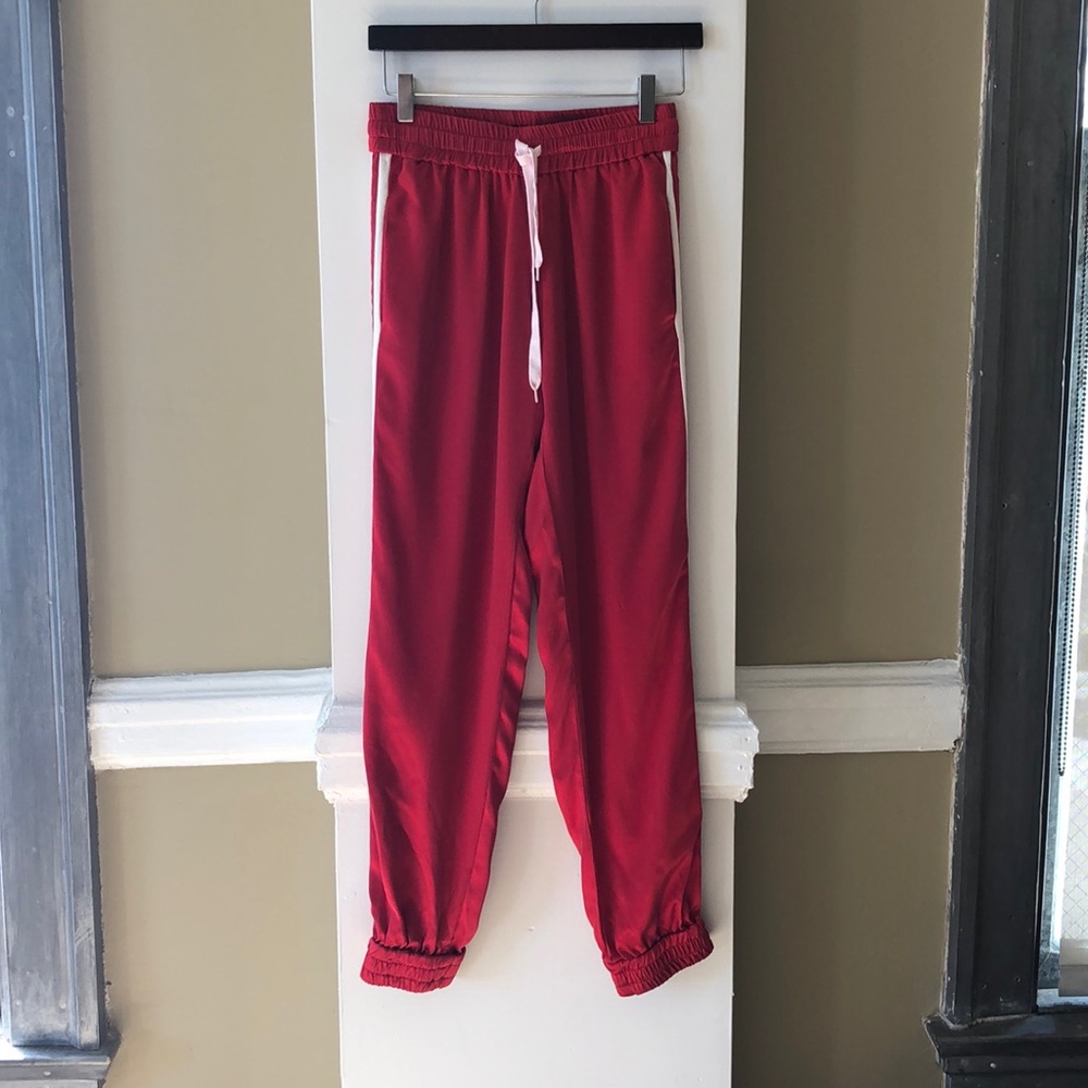 AMIRI red silk jogger pants - Picture 3 of 8